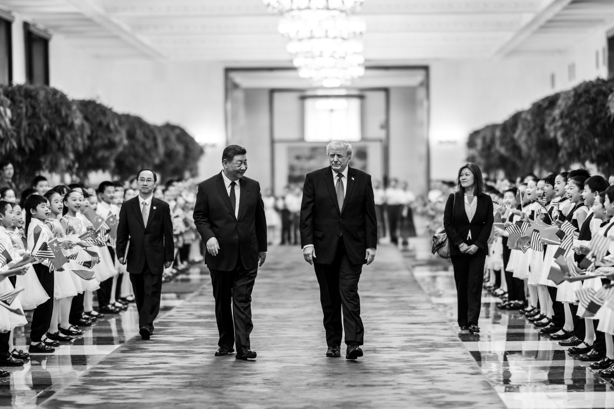 President Donald J. Trump participates in a welcome ceremony with President Xi Jinping of the People’s Republic of China, Thursday, May 14, 2026, at the Great Hall of the People in Beijing, China. (Official White House Photo by Daniel Torok)