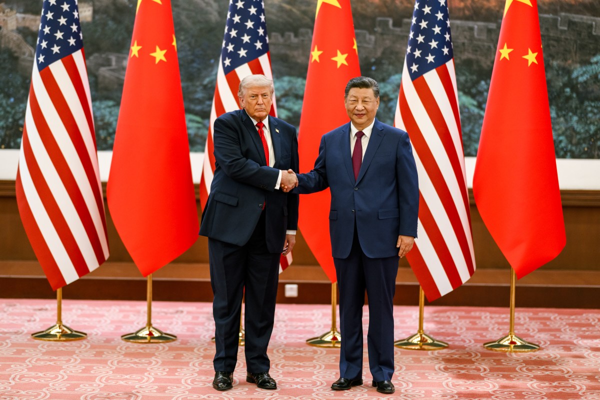 President Donald J. Trump participates in a welcome ceremony with President Xi Jinping of the People’s Republic of China, Thursday, May 14, 2026, at the Great Hall of the People in Beijing, China. (Official White House Photo by Daniel Torok)