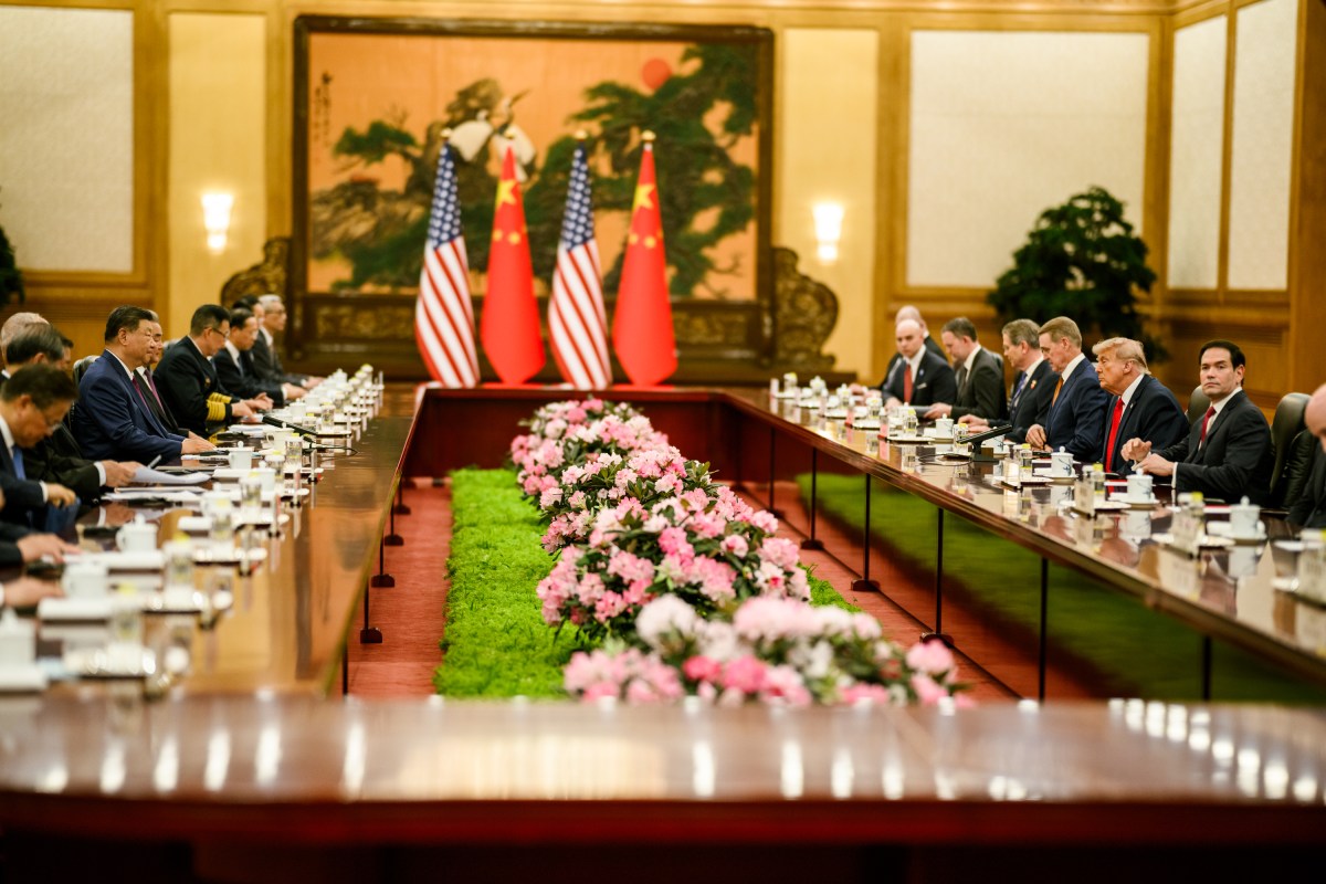 President Donald J. Trump participates in a bilateral meeting with President Xi Jinping of the People’s Republic of China, Thursday, May 14, 2026, in the Great Hall of the People in Beijing, China. (Official White House Photo by Daniel Torok)