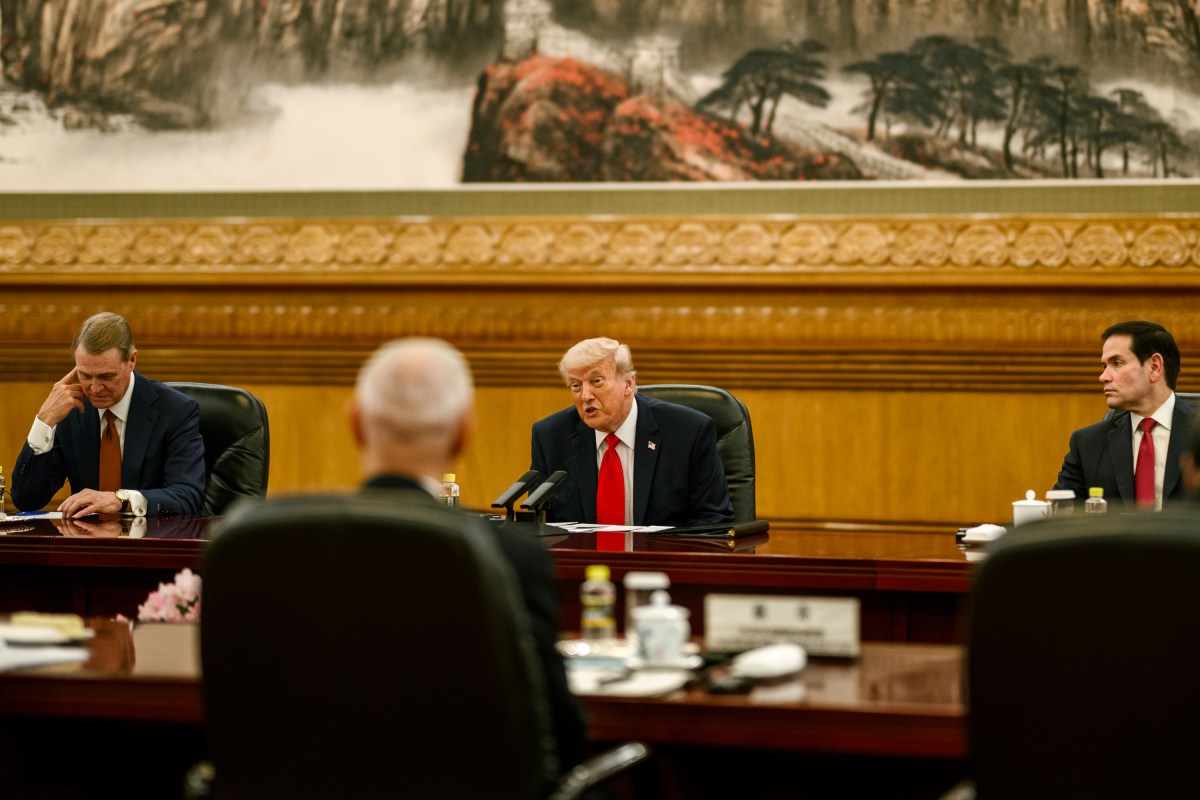 President Donald J. Trump participates in a bilateral meeting with President Xi Jinping of the People’s Republic of China, Thursday, May 14, 2026, in the Great Hall of the People in Beijing, China. (Official White House Photo by Daniel Torok)