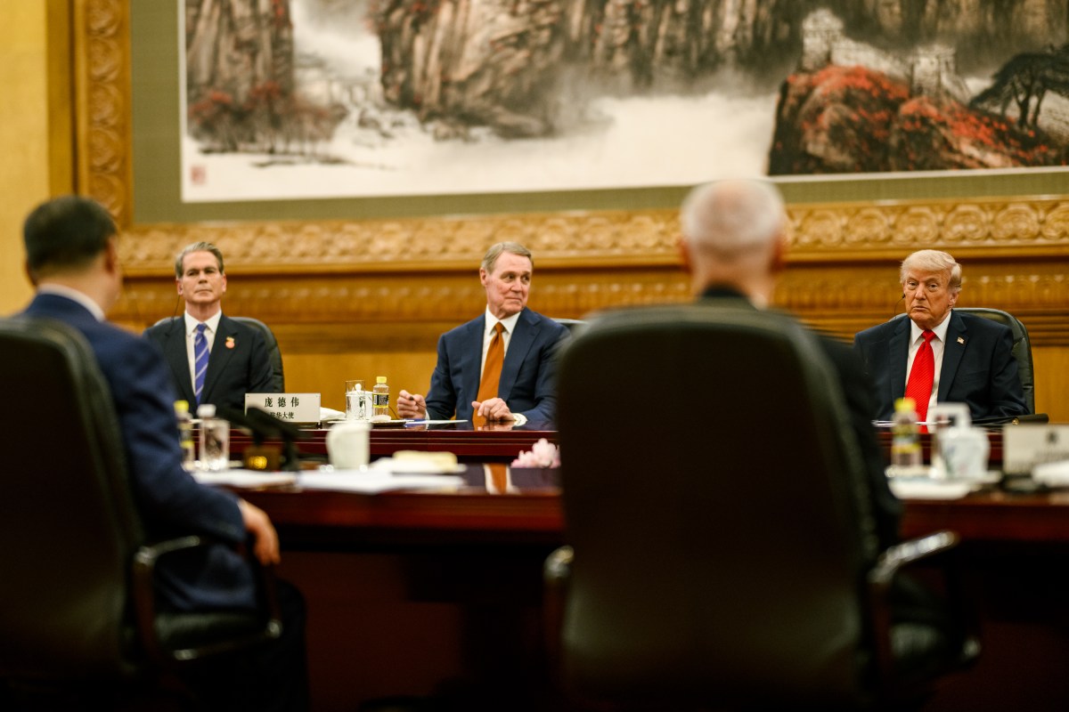 President Donald J. Trump participates in a bilateral meeting with President Xi Jinping of the People’s Republic of China, Thursday, May 14, 2026, in the Great Hall of the People in Beijing, China. (Official White House Photo by Daniel Torok)