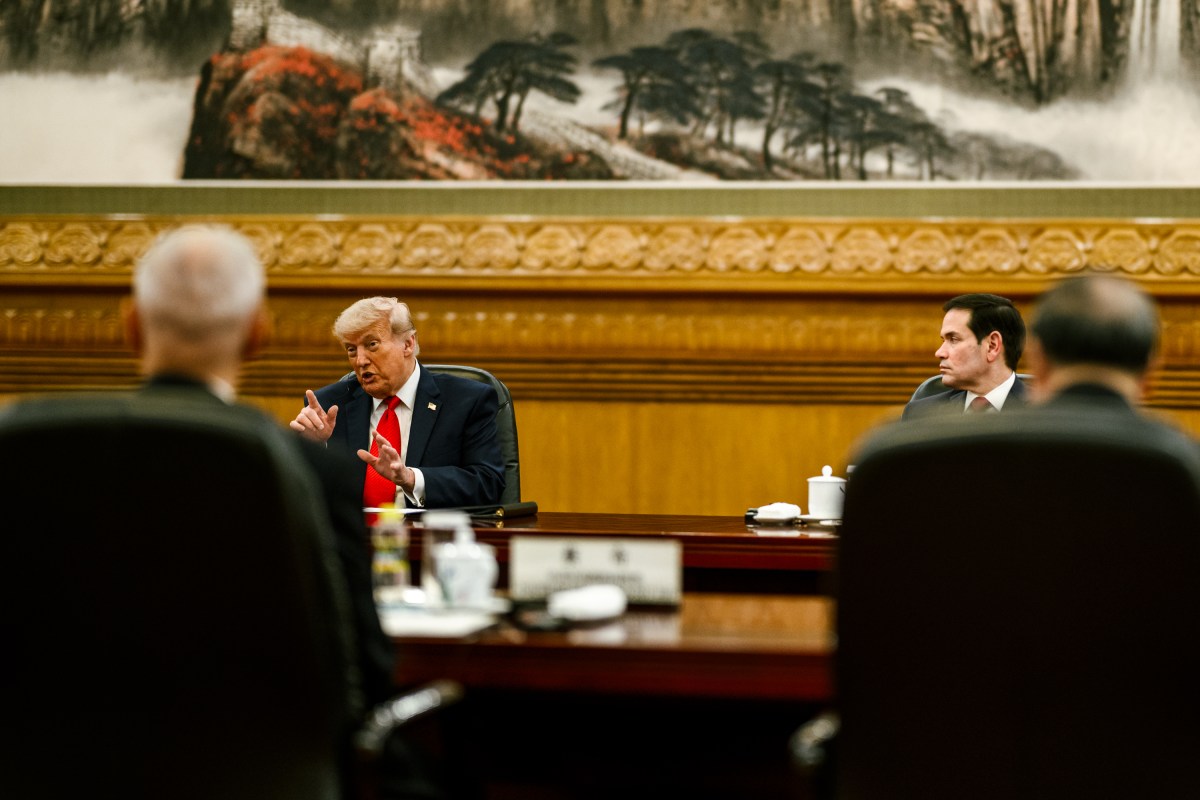 President Donald J. Trump participates in a bilateral meeting with President Xi Jinping of the People’s Republic of China, Thursday, May 14, 2026, in the Great Hall of the People in Beijing, China. (Official White House Photo by Daniel Torok)
