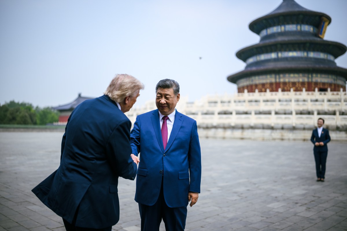 President Donald J. Trump tours the Hall of Prayer of Good Harvest with President Xi Jinping of the People’s Republic of China, Thursday, May 14, 2026, at the Temple of Heaven in Beijing. (Official White House Photo by Daniel Torok)
