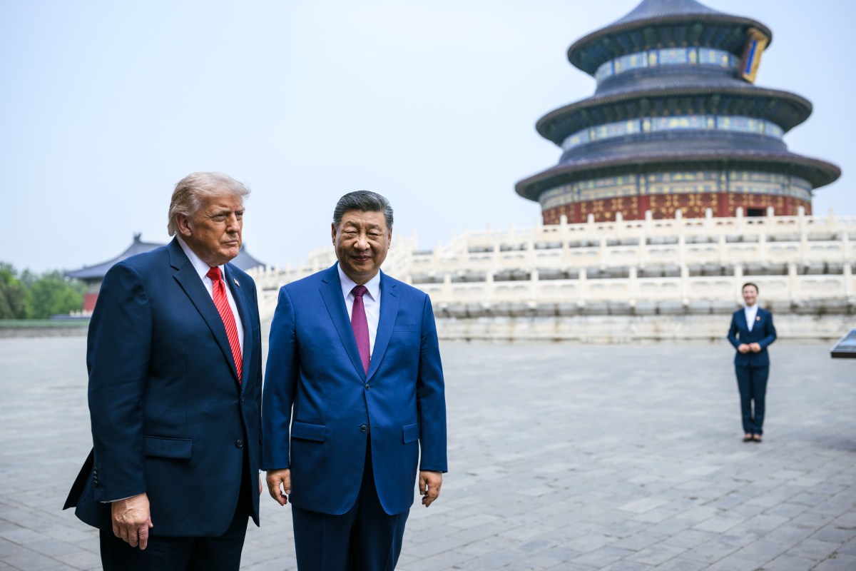 President Donald J. Trump tours the Hall of Prayer of Good Harvest with President Xi Jinping of the People’s Republic of China, Thursday, May 14, 2026, at the Temple of Heaven in Beijing. (Official White House Photo by Daniel Torok)