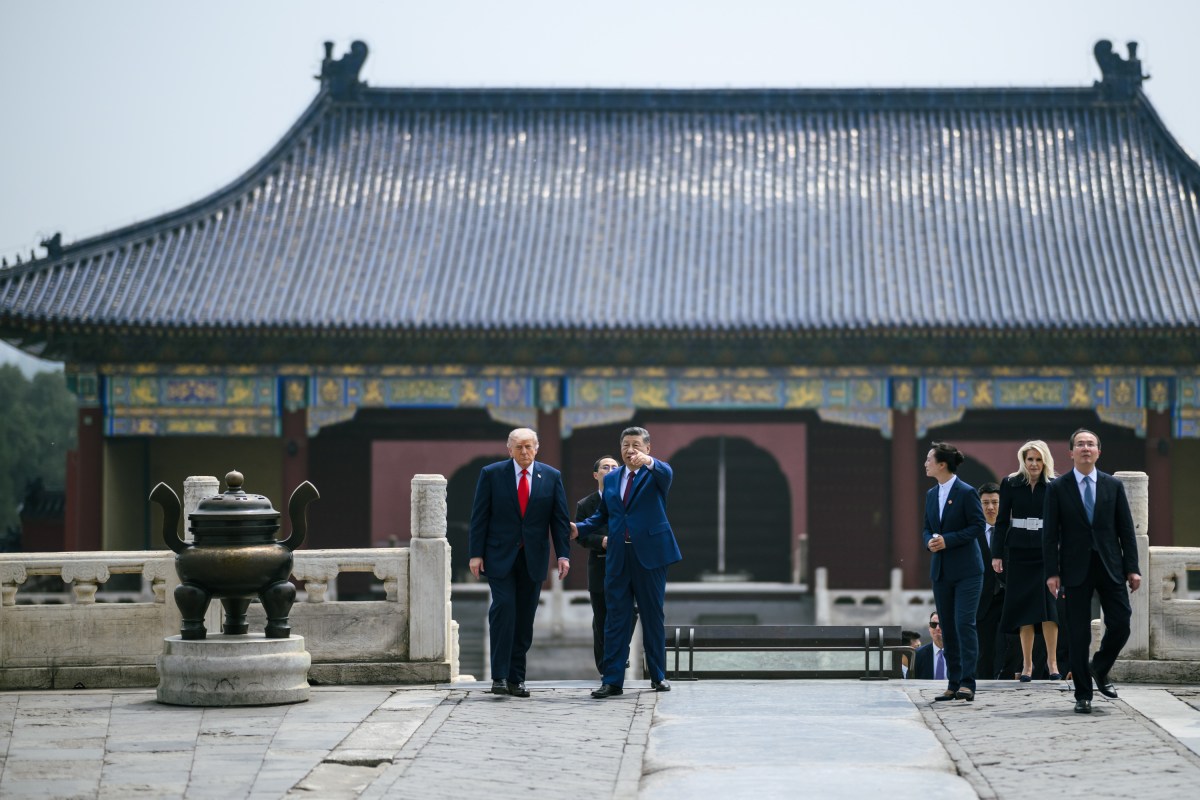 President Donald J. Trump tours the Hall of Prayer of Good Harvest with President Xi Jinping of the People’s Republic of China, Thursday, May 14, 2026, at the Temple of Heaven in Beijing. (Official White House Photo by Daniel Torok)