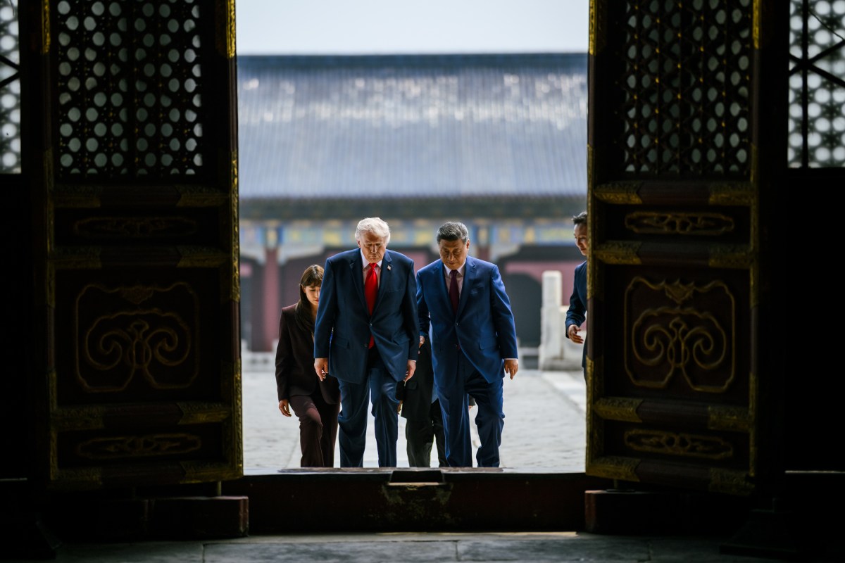 President Donald J. Trump tours the Hall of Prayer of Good Harvest with President Xi Jinping of the People’s Republic of China, Thursday, May 14, 2026, at the Temple of Heaven in Beijing. (Official White House Photo by Daniel Torok)