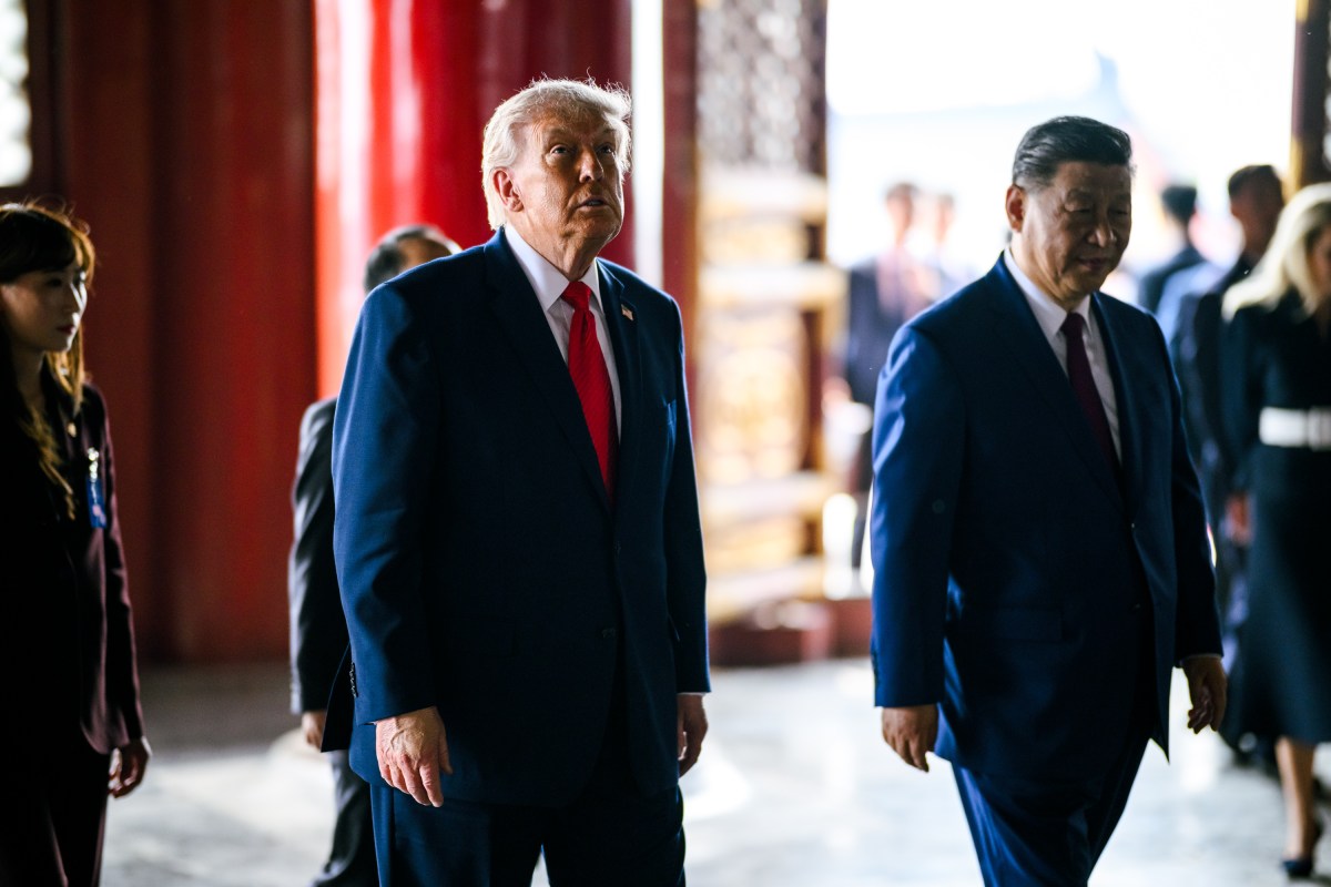 President Donald J. Trump tours the Hall of Prayer of Good Harvest with President Xi Jinping of the People’s Republic of China, Thursday, May 14, 2026, at the Temple of Heaven in Beijing. (Official White House Photo by Daniel Torok)