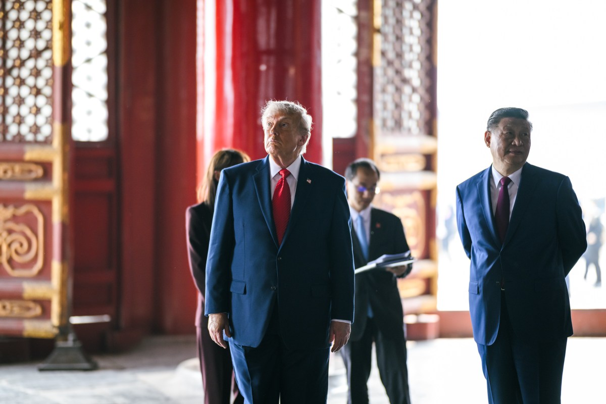 President Donald J. Trump tours the Hall of Prayer of Good Harvest with President Xi Jinping of the People’s Republic of China, Thursday, May 14, 2026, at the Temple of Heaven in Beijing. (Official White House Photo by Daniel Torok)