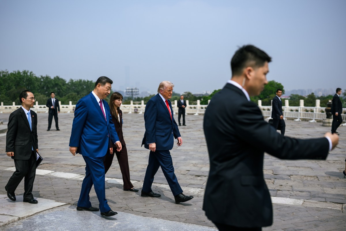 President Donald J. Trump tours the Hall of Prayer of Good Harvest with President Xi Jinping of the People’s Republic of China, Thursday, May 14, 2026, at the Temple of Heaven in Beijing. (Official White House Photo by Daniel Torok)