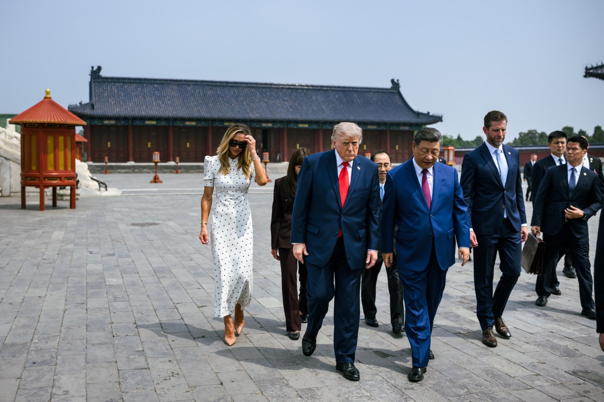 President Donald J. Trump tours the Hall of Prayer of Good Harvest with President Xi Jinping of the People’s Republic of China, Thursday, May 14, 2026, at the Temple of Heaven in Beijing. (Official White House Photo by Daniel Torok)