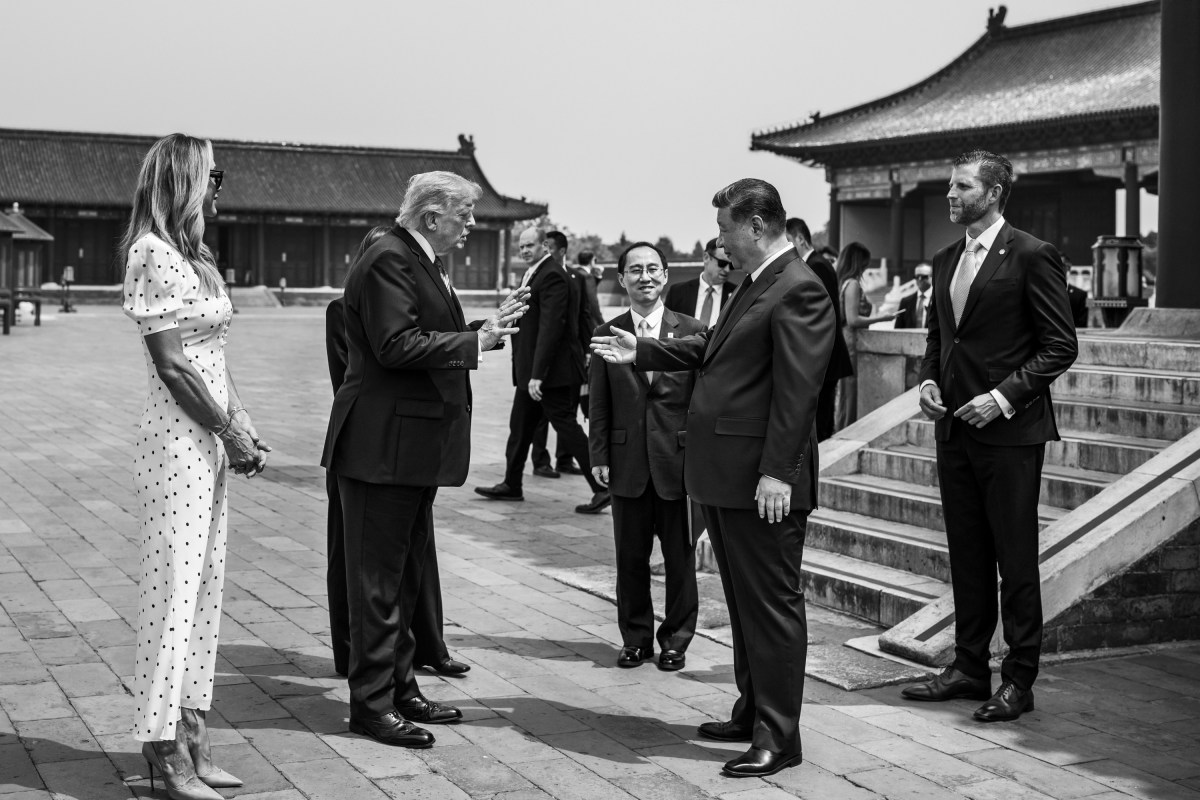 President Donald J. Trump tours the Hall of Prayer of Good Harvest with President Xi Jinping of the People’s Republic of China, Thursday, May 14, 2026, at the Temple of Heaven in Beijing. (Official White House Photo by Daniel Torok)