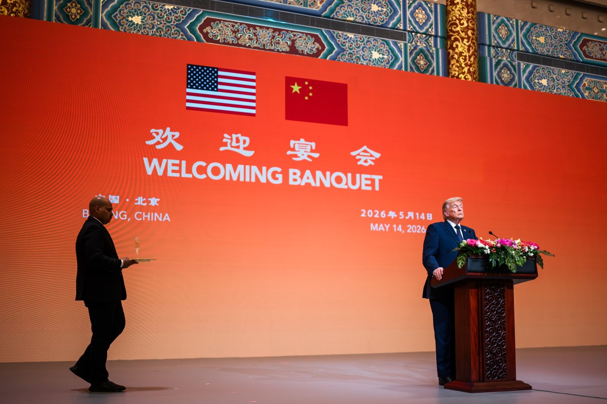 President Donald J. Trump attends a State Banquet with President Xi Jinping of the People’s Republic of China, Thursday, May 14, 2026, in the Great Hall of the People in Beijing, China. (Official White House Photo by Daniel Torok)