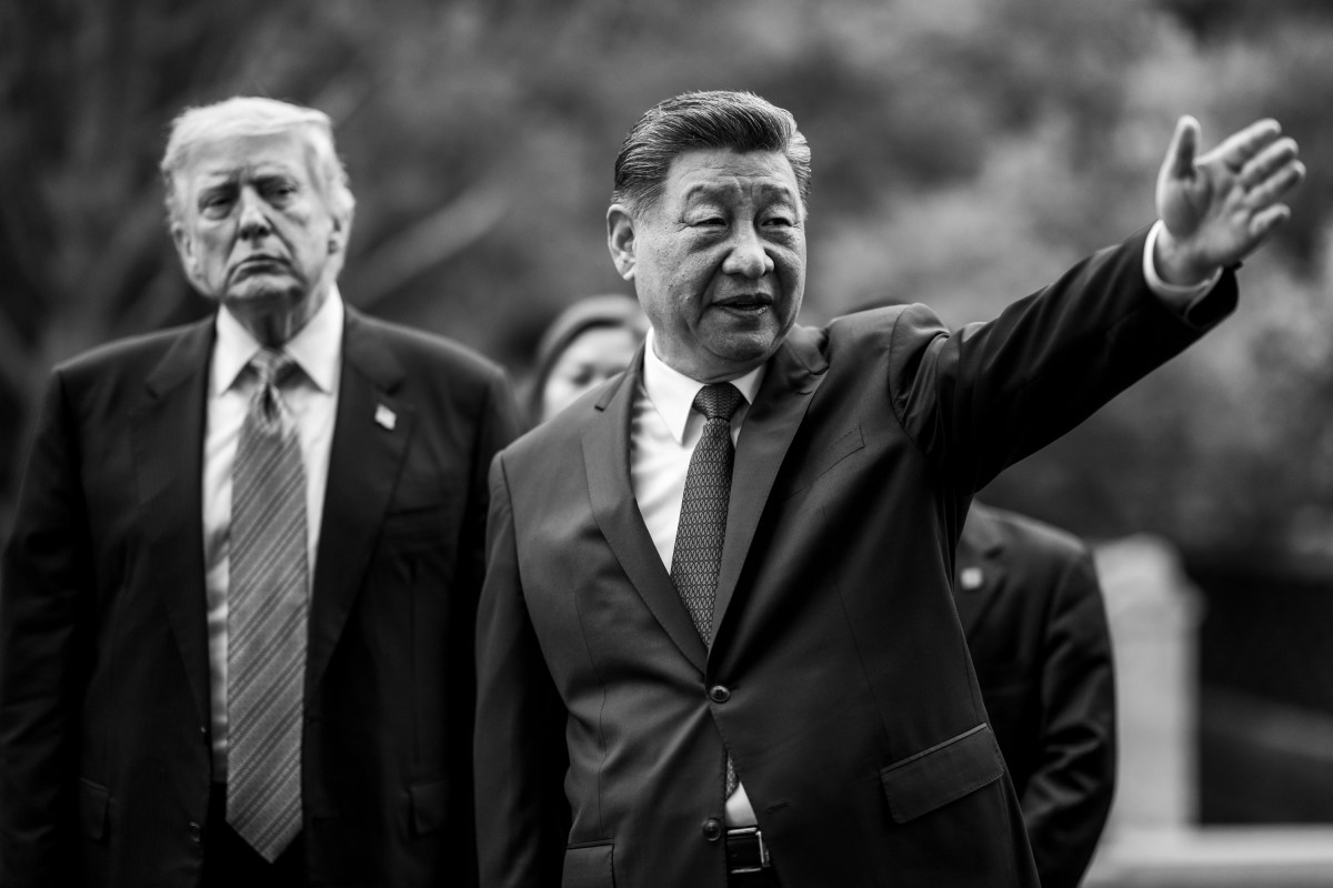President Donald J. Trump greets President Xi Jinping of the People’s Republic of China at Zhongnanhai in Beijing, China, Friday, May 15, 2026. (Official White House Photo by Daniel Torok)