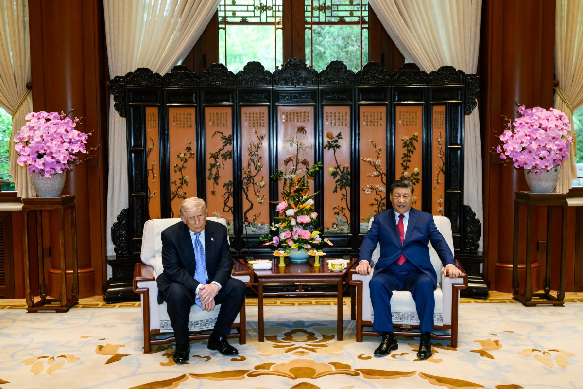 President Donald J. Trump participates in a bilateral tea with President Xi Jinping of the People’s Republic of China, Thursday, Friday, May 15, 2026, at Zhongnanhai in Beijing, China. (Official White House Photo by Daniel Torok)