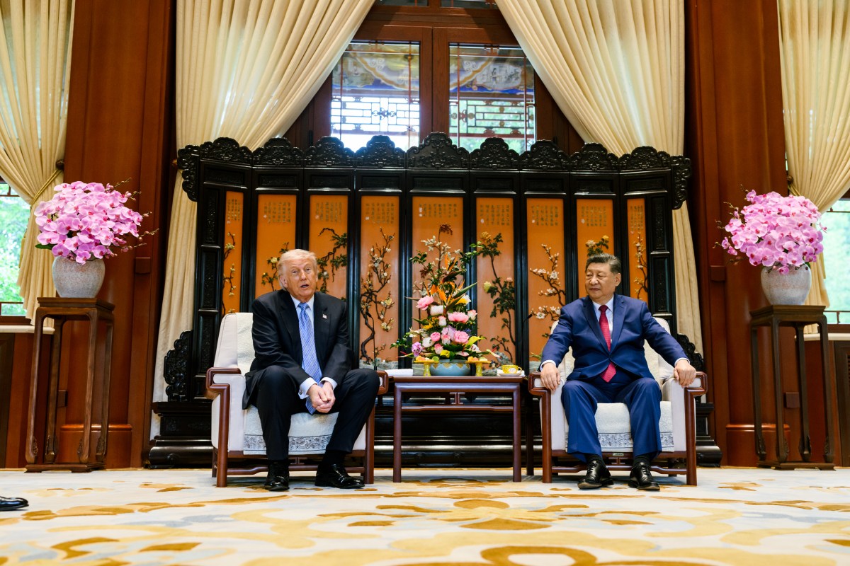 President Donald J. Trump participates in a bilateral tea with President Xi Jinping of the People’s Republic of China, Thursday, Friday, May 15, 2026, at Zhongnanhai in Beijing, China. (Official White House Photo by Daniel Torok)