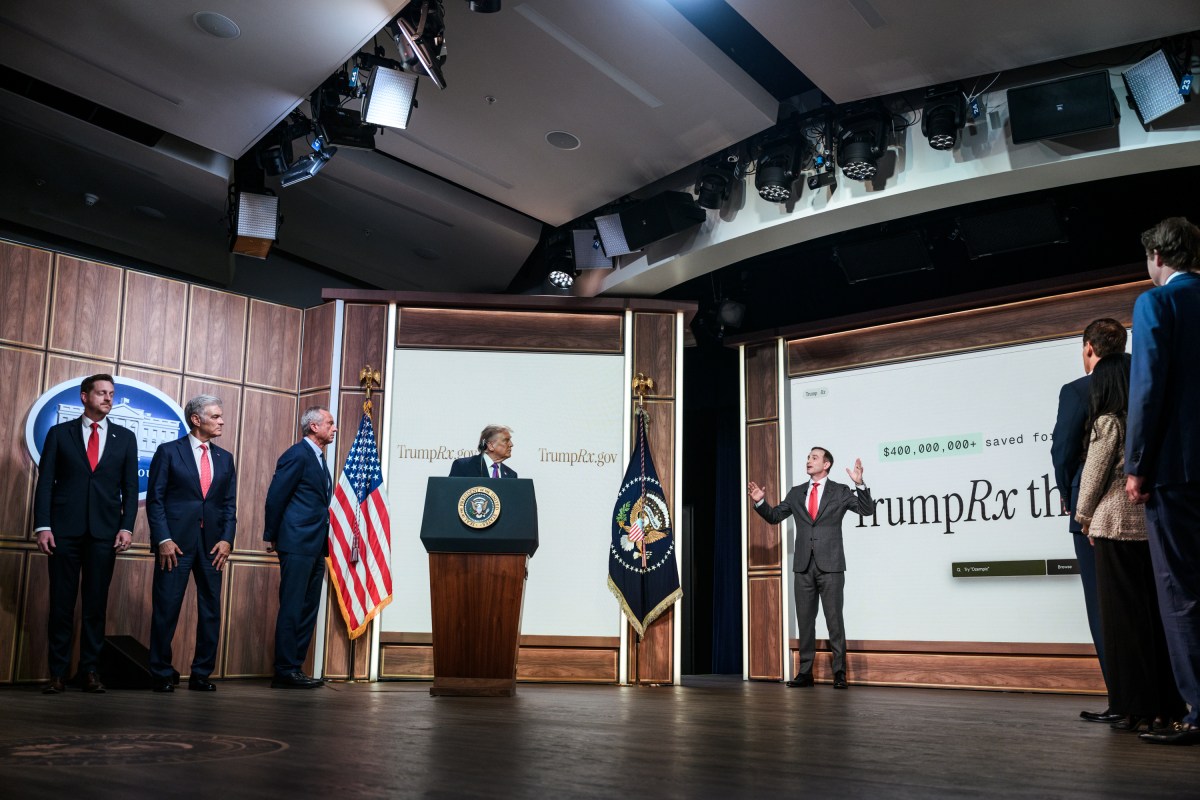 President Donald J. Trump participates in a Healthcare Affordability event at the Eisenhower Executive Office Building alongside Cost Plus Drug Company Co-Founder Mark Cuban, Medicare Director Chris Klomp, HHS Secretary Robert F. Kennedy, Jr. and CMMS Administrator Dr. Mehmet Oz, Monday, May 18, 2026. (Official White House Photo by Joyce N. Boghosian)
