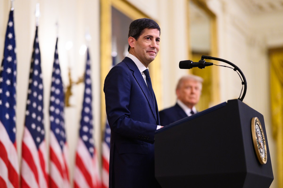 Federal Reserve Chair Kevin Warsh delivers remarks at his swearing-in ceremony in the East Room of the White House, Friday, May 22, 2026. (Official White House Photo by Daniel Torok)