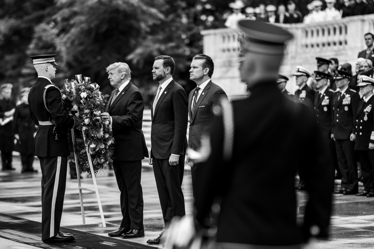 President Donald J. Trump and Vice President JD Vance participate in a wreath-laying ceremony at the Tomb of the Unknown Soldier on Memorial Day, Monday, May 26, 2026, at Arlington National Cemetery in Arlington, Virginia. (Official White House Photo by Daniel Torok)