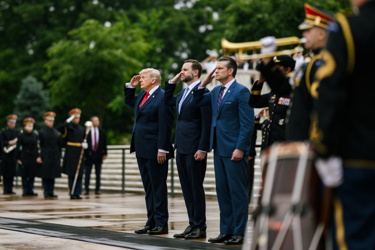 President Donald J. Trump and Vice President JD Vance participate in a wreath-laying ceremony at the Tomb of the Unknown Soldier on Memorial Day, Monday, May 26, 2026, at Arlington National Cemetery in Arlington, Virginia. (Official White House Photo by Daniel Torok)