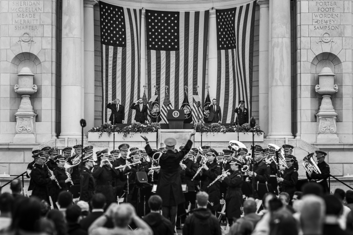 President Donald J. Trump participates in a Memorial Day ceremony at Arlington National Cemetery Amphitheater, Monday, May 25, 2026, in Arlington, Virginia. (Official White House Photo by Daniel Torok)
