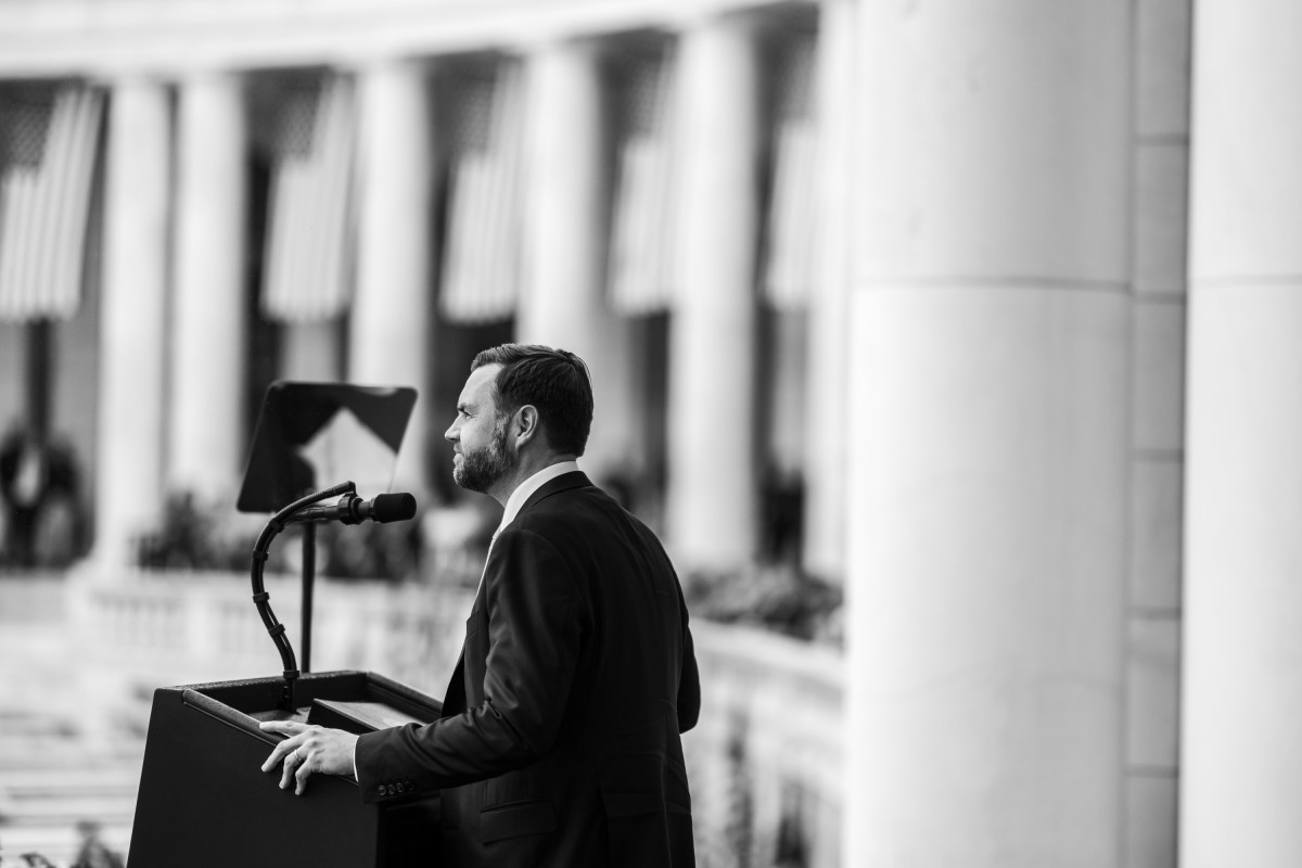President Donald J. Trump participates in a Memorial Day ceremony at Arlington National Cemetery Amphitheater, Monday, May 25, 2026, in Arlington, Virginia. (Official White House Photo by Daniel Torok)