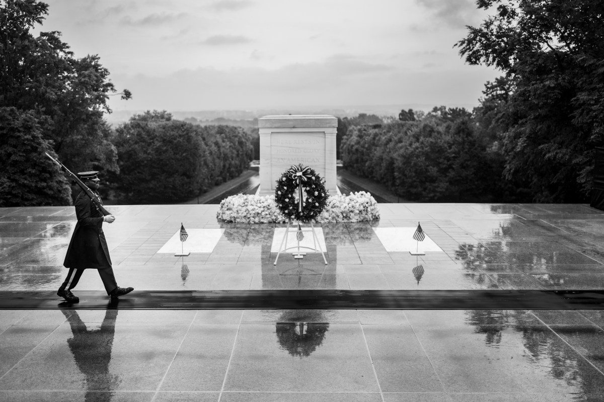 President Donald J. Trump delivers remarks during a Memorial Day ceremony at Arlington National Cemetery Amphitheater, Monday, May 25, 2026, in Arlington, Virginia. (Official White House Photo by Daniel Torok)