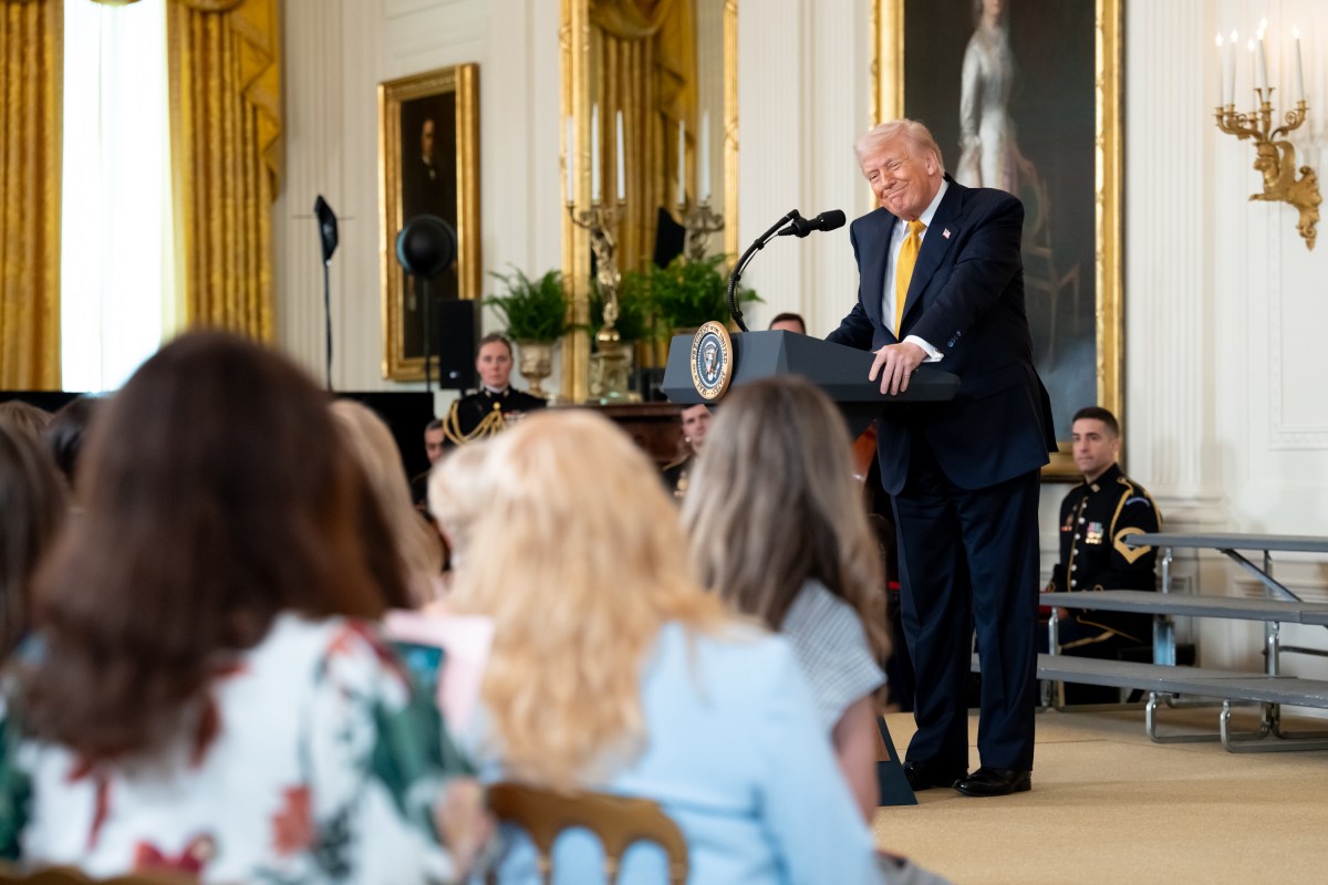 President Donald J. Trump delivers remarks at a Military Mothers’ Day event, Wednesday, May 6, 2026, in the East Room of the White House.(Official White House Photo by Emily J. Higgins.)
