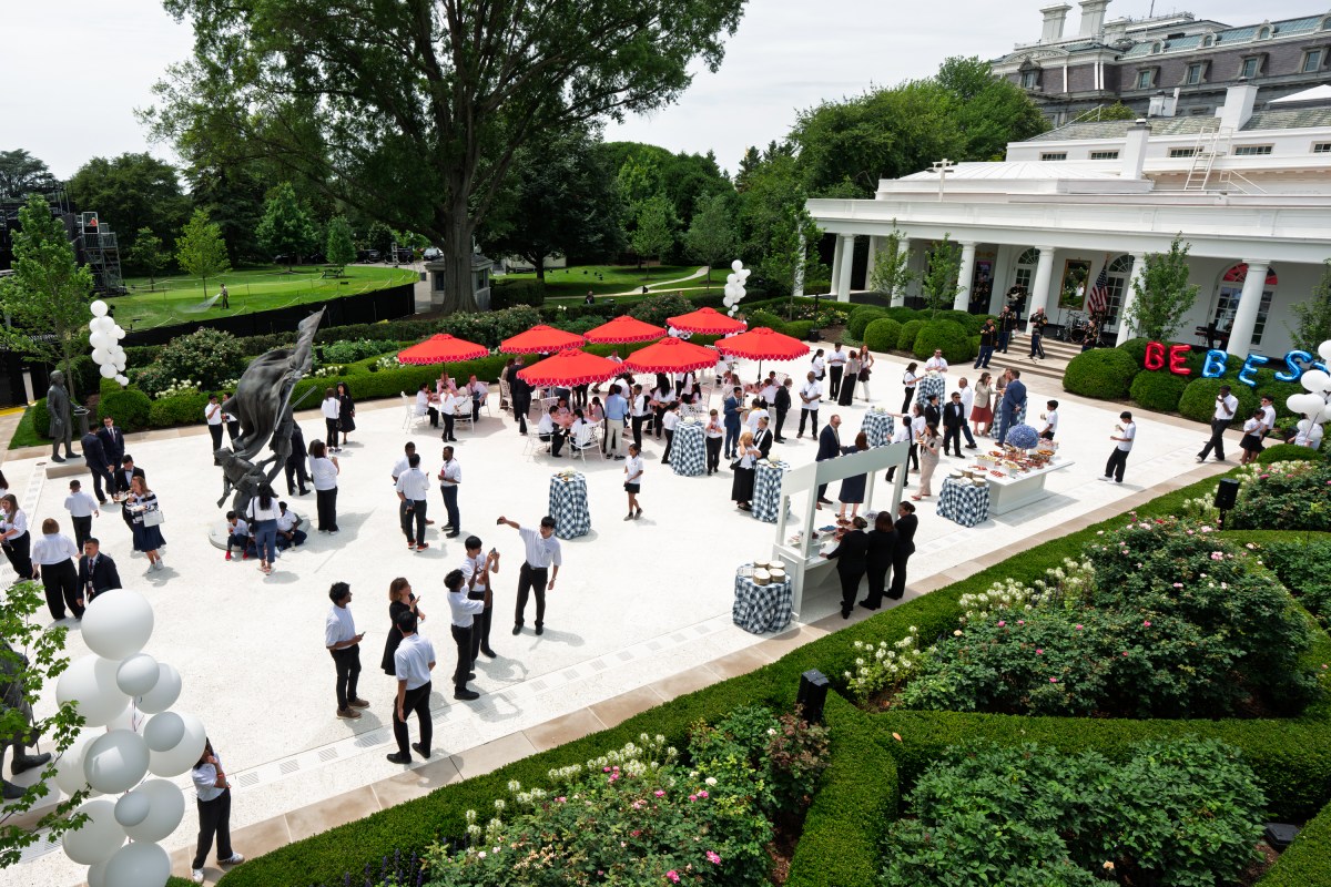 A reception is held in the Rose Garden following the Presidential Artificial Intelligence Challenge National Champion Awards, Tuesday, June 9, 2026, at the White House.(Official White House Photo by Andrea Hanks)