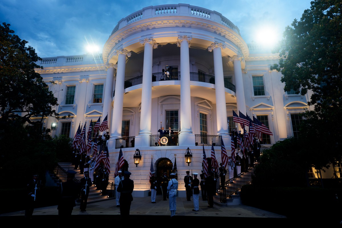 President Donald J. Trump and First Lady Melania Trump attend UFC Freedom 250, the mixed martial arts event produced by the Ultimate Fighting Championship, Sunday, June 14, 2026, on the South Lawn of the White House. (Official White House Photo by Andrea Hanks)