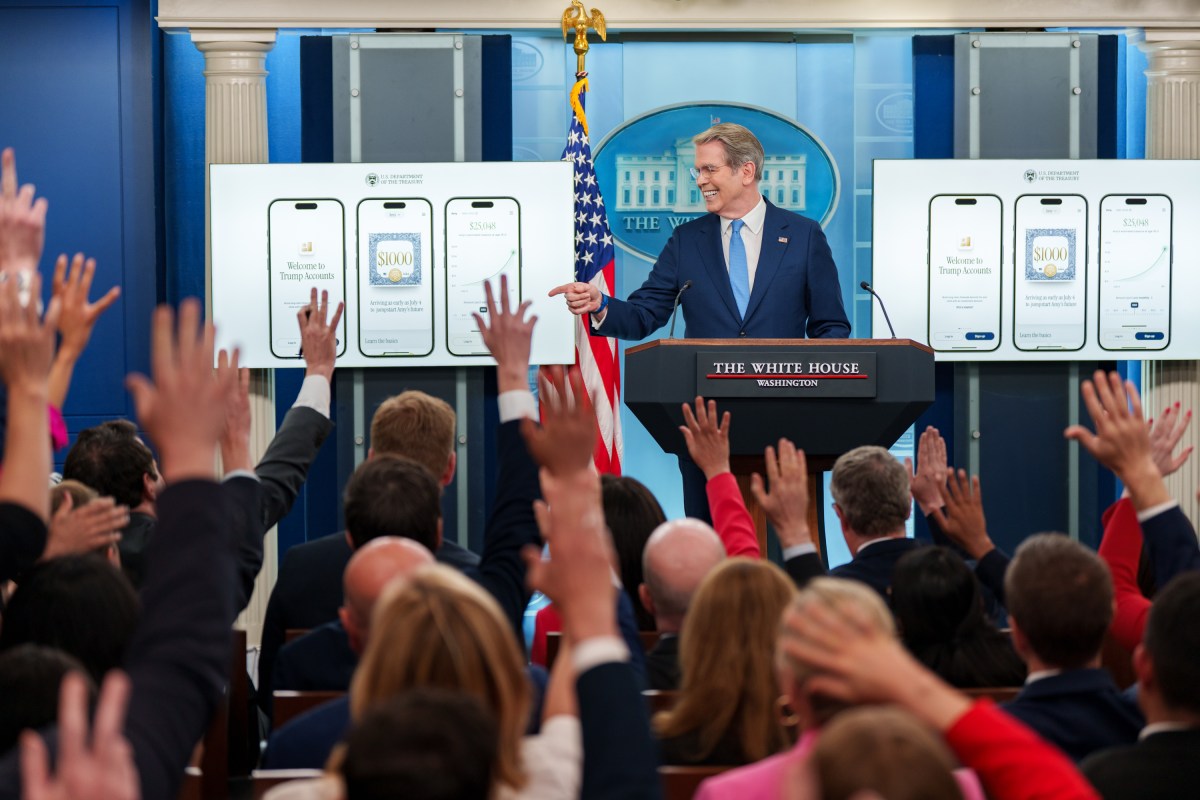 Treasury Secretary Scott Bessent holds a White House Press Briefing, Thursday, May 28, 2026, in James S. Brady Press Briefing Room at the White House. (Official White House Photo by Abe McNatt)