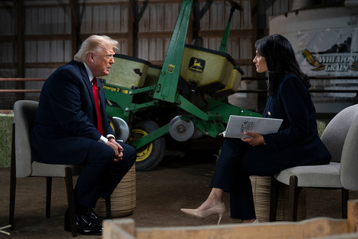President Donald J. Trump is interviewed by Meet the Press host Kristen Welker at Custer Farms in Eau Claire, Wisconsin on Friday, June 5, 2026. (Official White House Photo by Joyce N. Boghosian)