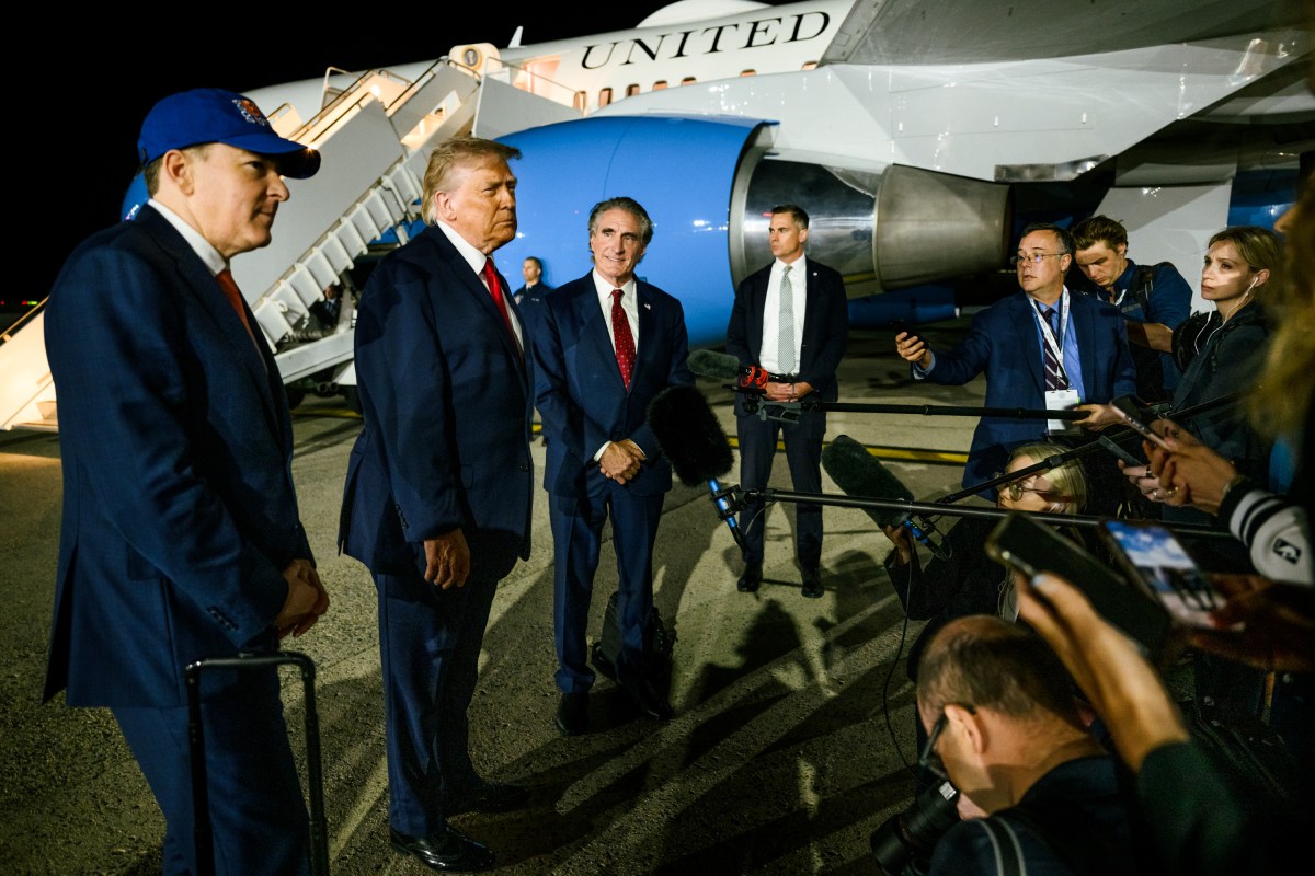 President Donald J. Trump speaks with members of the media before boarding Air Force One at John F. Kennedy International Airport, after attending the NBA Finals in New York City, Tuesday, June 9, 2026. (Official White House Photo by Joyce N. Boghosian)