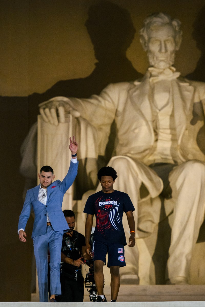 Scenes from the UFC Freedom 250 press conference at the Lincoln Memorial in Washington, D.C., Friday, June 12, 2026. (Official White House Photo by Molly Riley)