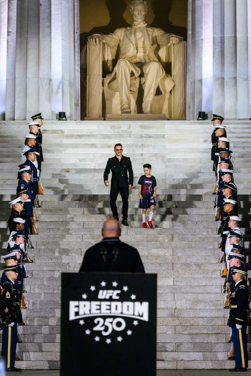 Scenes from the UFC Freedom 250 press conference at the Lincoln Memorial in Washington, D.C., Friday, June 12, 2026. (Official White House Photo by Molly Riley)
