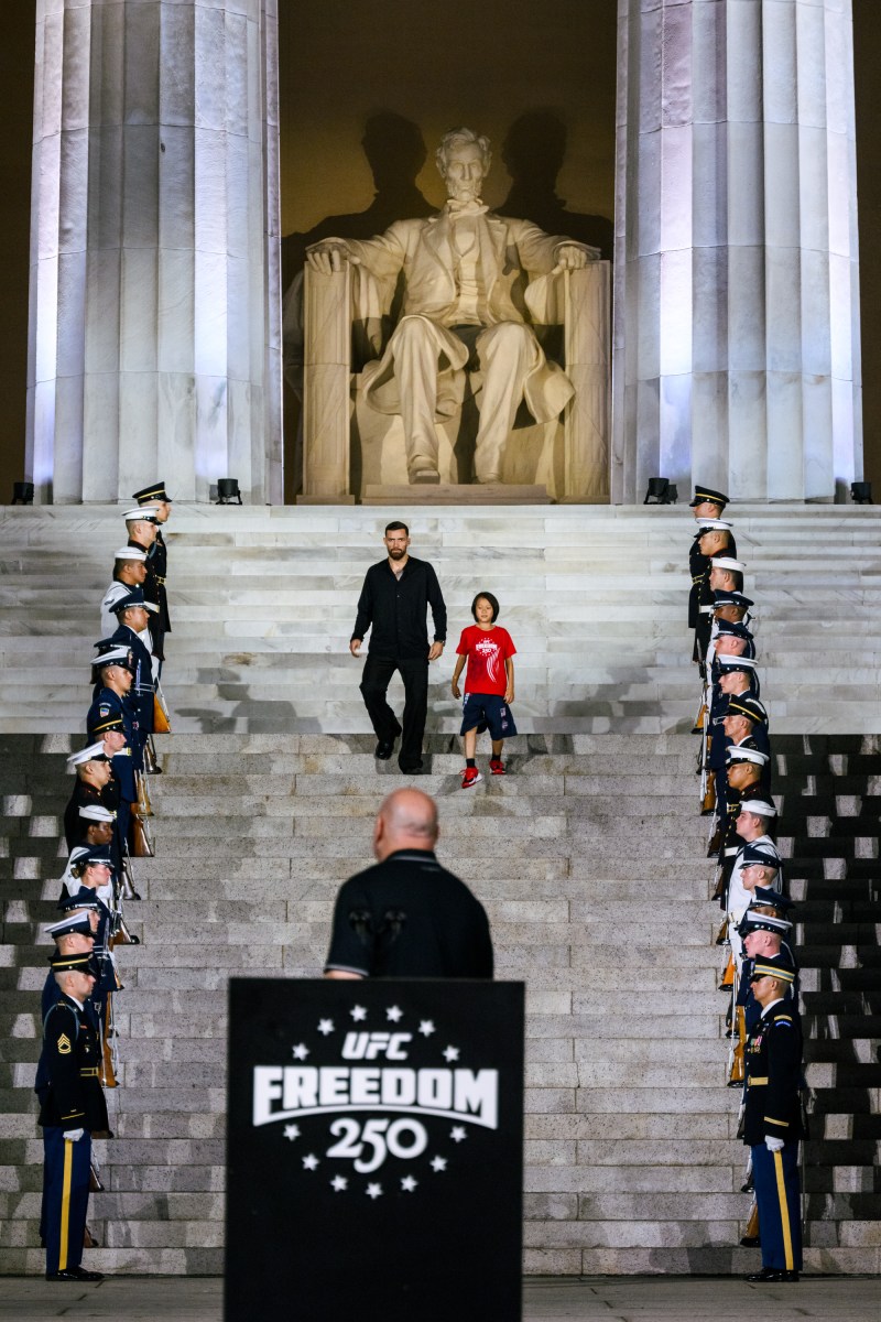 Scenes from the UFC Freedom 250 press conference at the Lincoln Memorial in Washington, D.C., Friday, June 12, 2026. (Official White House Photo by Molly Riley)