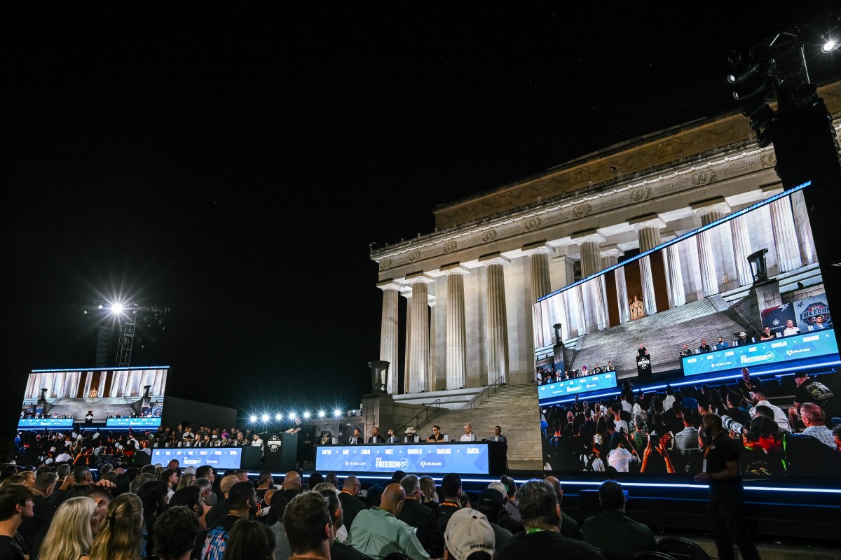 Scenes from the UFC Freedom 250 press conference at the Lincoln Memorial in Washington, D.C., Friday, June 12, 2026. (Official White House Photo by Molly Riley)