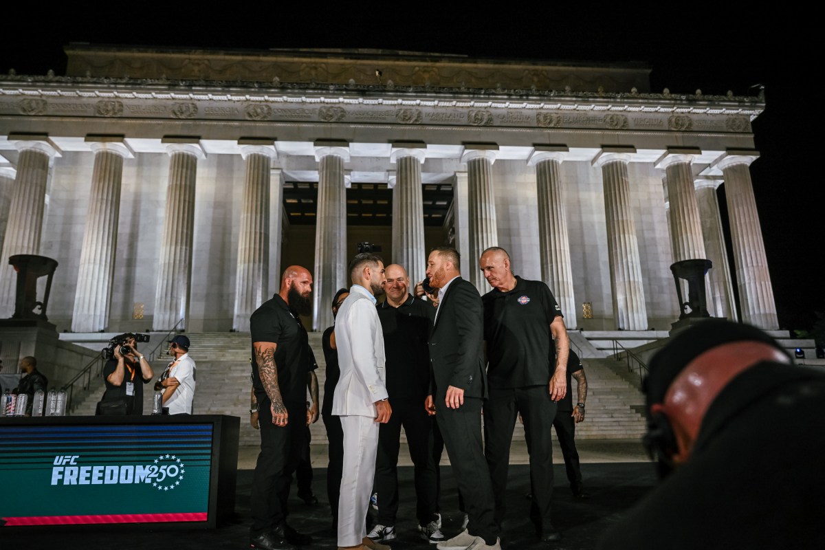 Scenes from the UFC Freedom 250 press conference at the Lincoln Memorial in Washington, D.C., Friday, June 12, 2026. (Official White House Photo by Molly Riley)