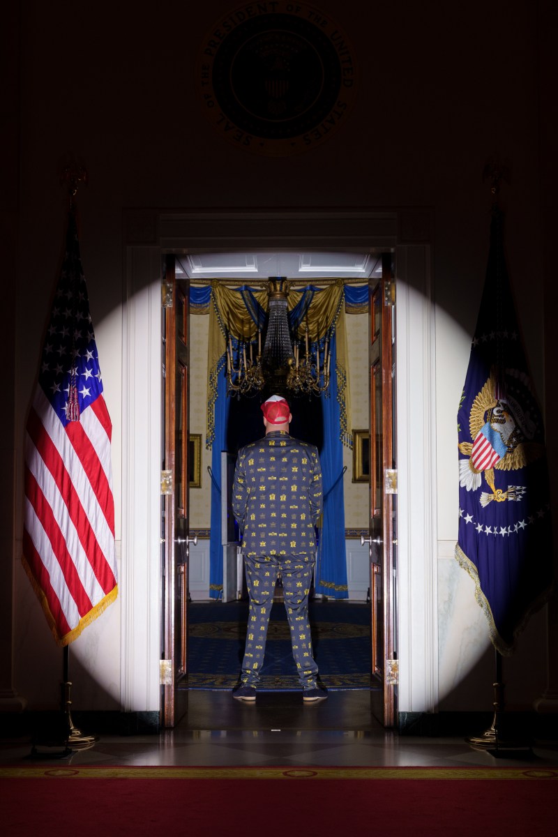 Tyson Fury stands in the Blue Room at the UFC Freedom 250, the mixed martial arts event produced by the Ultimate Fighting Championship, Sunday, June 14, 2026, on the South Lawn of the White House. (Official White House Photo by Abe McNatt)
