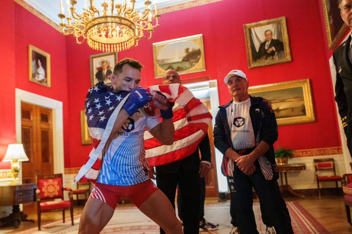 Michael Chandler in the Red Room before his bout at the UFC Freedom 250, the mixed martial arts event produced by the Ultimate Fighting Championship, Sunday, June 14, 2026, at the White House. (Official White House Photo by Abe McNatt)