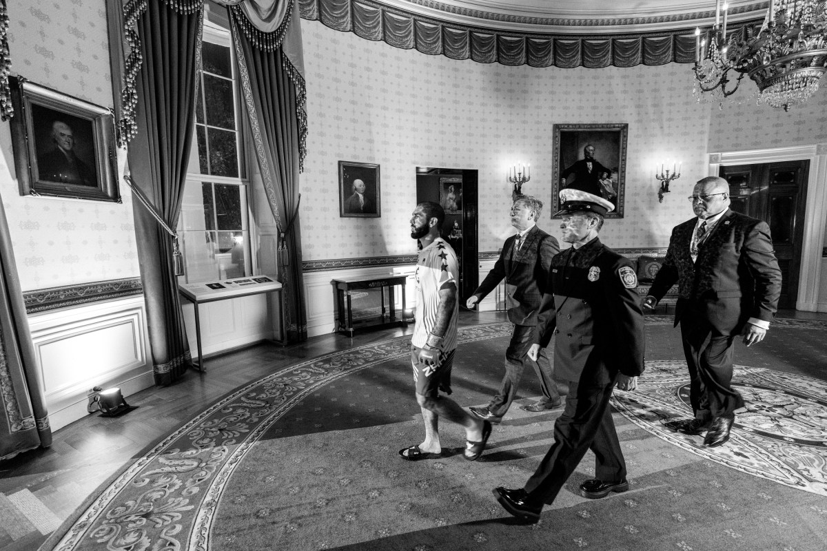 Aiemann Zahabi in the Blue Room before his bout at the UFC Freedom 250, the mixed martial arts event produced by the Ultimate Fighting Championship, Sunday, June 14, 2026, at the White House. (Official White House Photo by Abe McNatt)