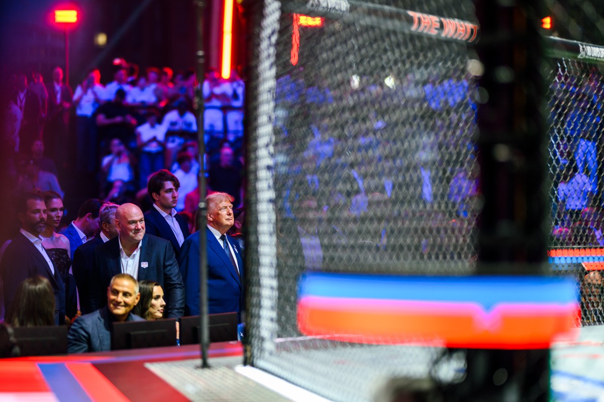 President Donald J. Trump attends UFC Freedom 250, the mixed martial arts event produced by the Ultimate Fighting Championship, Sunday, June 14, 2026, on the South Lawn of the White House. (Official White House Photo by Daniel Torok)
