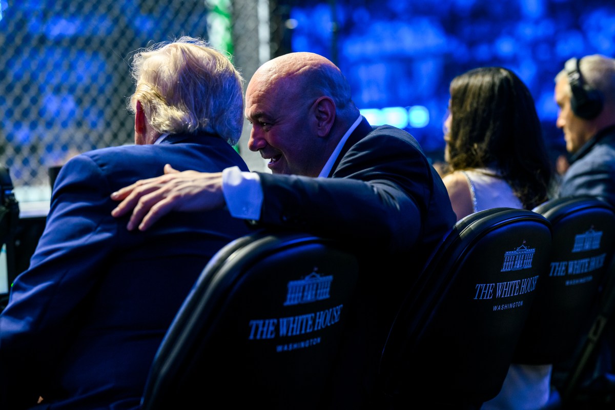 President Donald J. Trump attends UFC Freedom 250, the mixed martial arts event produced by the Ultimate Fighting Championship, Sunday, June 14, 2026, on the South Lawn of the White House. (Official White House Photo by Daniel Torok)