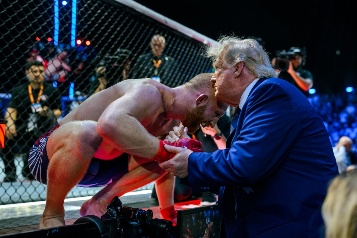 President Donald J. Trump attends UFC Freedom 250, the mixed martial arts event produced by the Ultimate Fighting Championship, Sunday, June 14, 2026, on the South Lawn of the White House. (Official White House Photo by Daniel Torok)