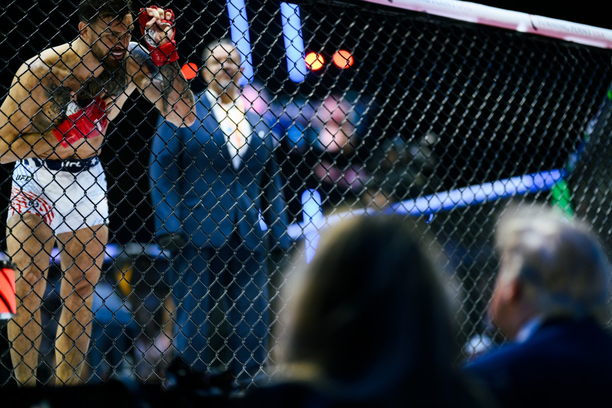 President Donald J. Trump attends UFC Freedom 250, the mixed martial arts event produced by the Ultimate Fighting Championship, Sunday, June 14, 2026, on the South Lawn of the White House. (Official White House Photo by Daniel Torok)
