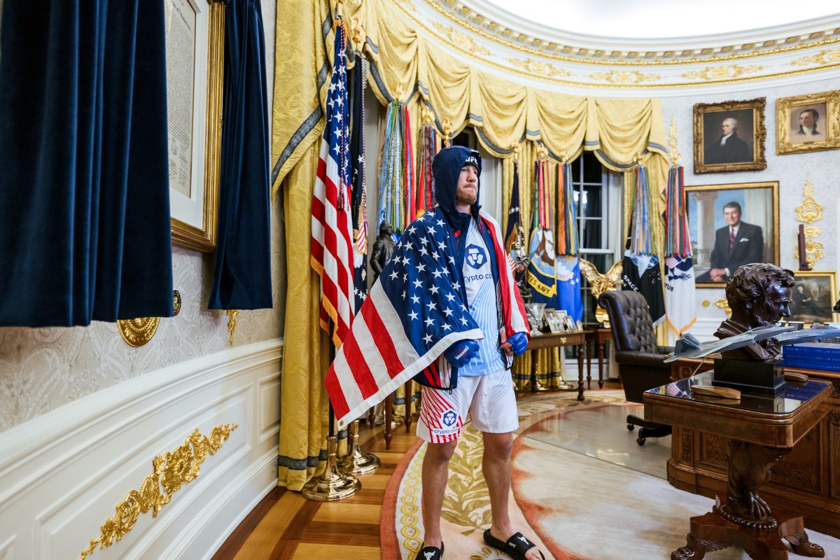 President Donald J. Trump attends UFC Freedom 250, the mixed martial arts event produced by the Ultimate Fighting Championship, Sunday, June 14, 2026, on the South Lawn of the White House. (Official White House Photo by Joyce N. Boghosian)