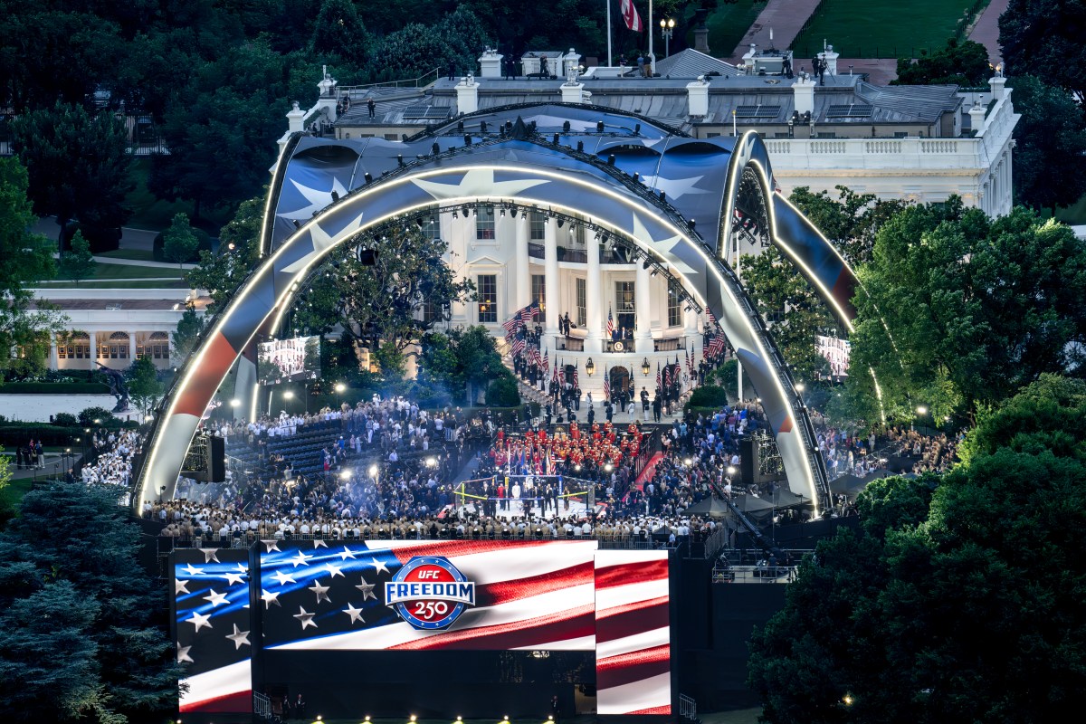 UFC Freedom 250 fight from the Washington Monument, on Sunday, June 14, 2026, on the Ellipse in Washington, D.C. (Official White House Photo by Patrick B. Ruddy).
