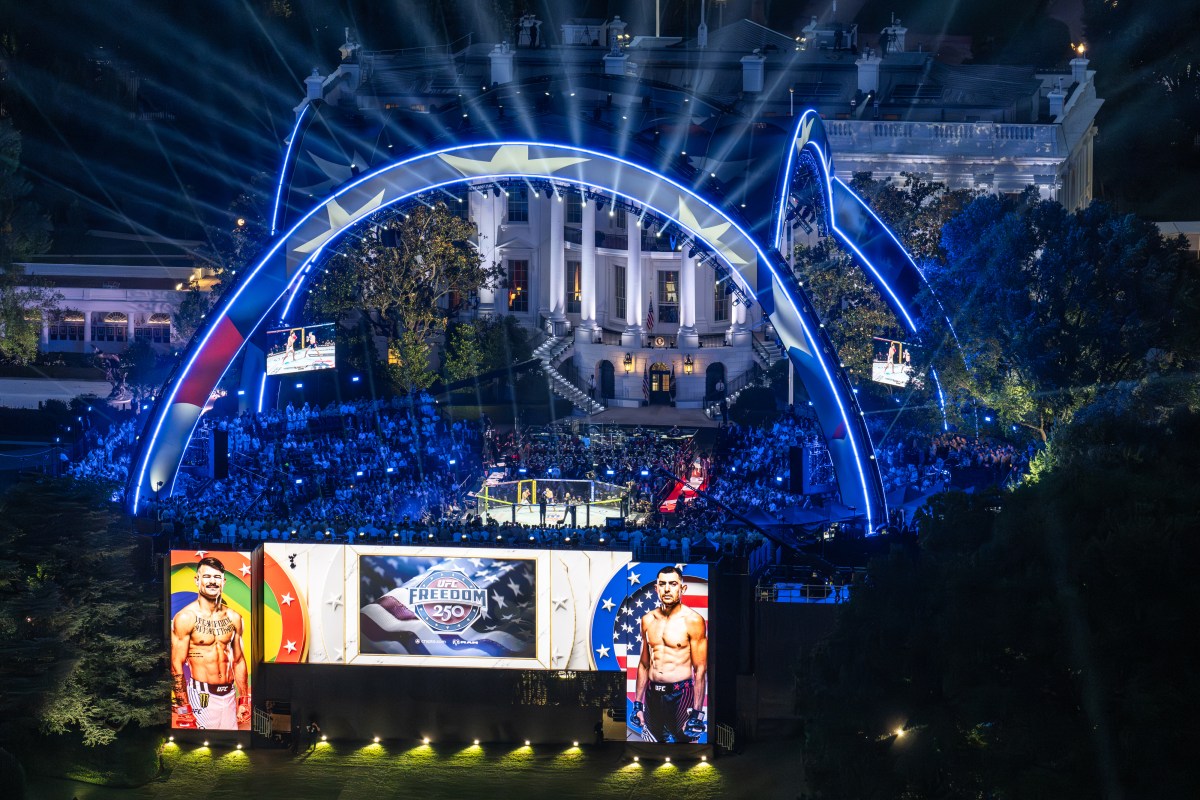 UFC Freedom 250 fight from the Washington Monument, on Sunday, June 14, 2026, on the Ellipse in Washington, D.C. (Official White House Photo by Patrick B. Ruddy).