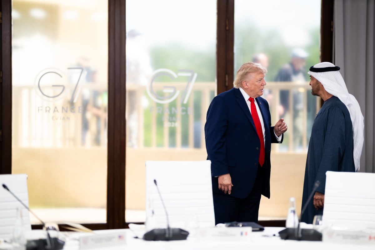 President Donald J. Trump attends the G7 working session II, on the Middle East, at the Hotel Royal Evian, Tuesday, June 16, 2026, in Evian-les-Bains, France.  (Official White House Photo by Daniel Torok)