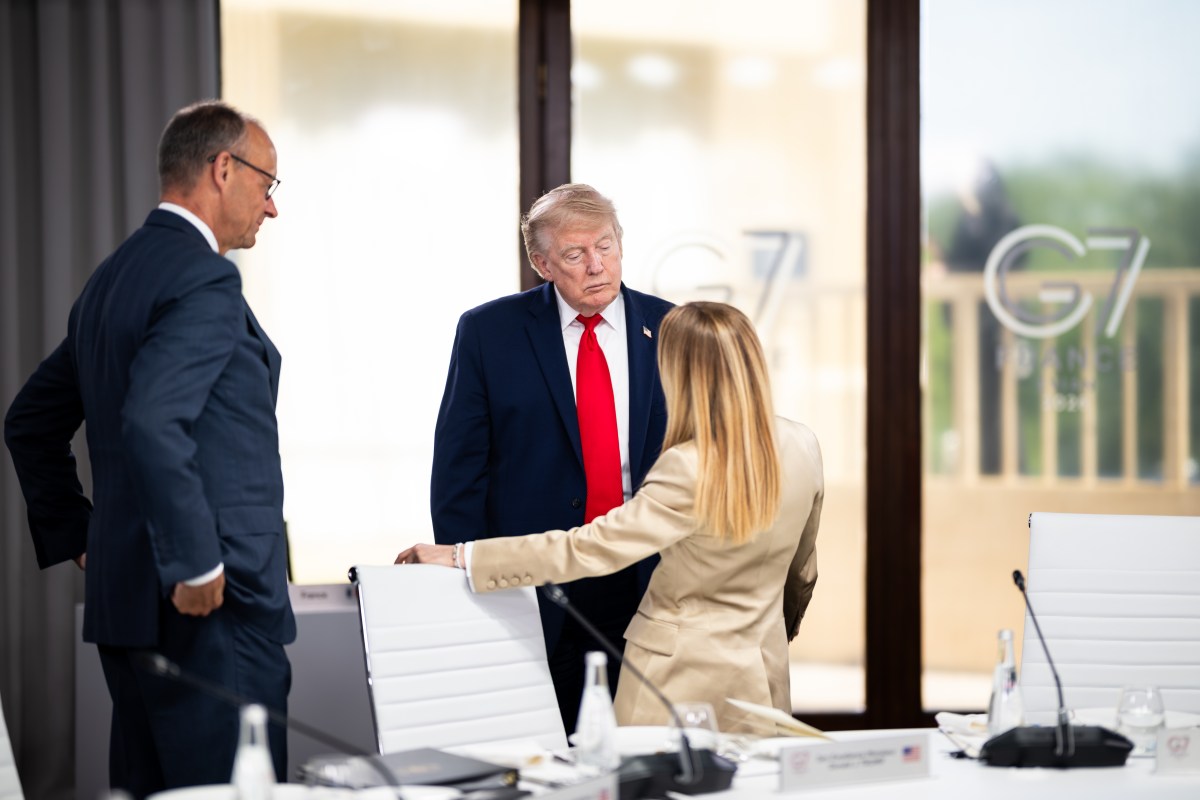 President Donald J. Trump attends the G7 working session II, on the Middle East, at the Hotel Royal Evian, Tuesday, June 16, 2026, in Evian-les-Bains, France.  (Official White House Photo by Daniel Torok)
