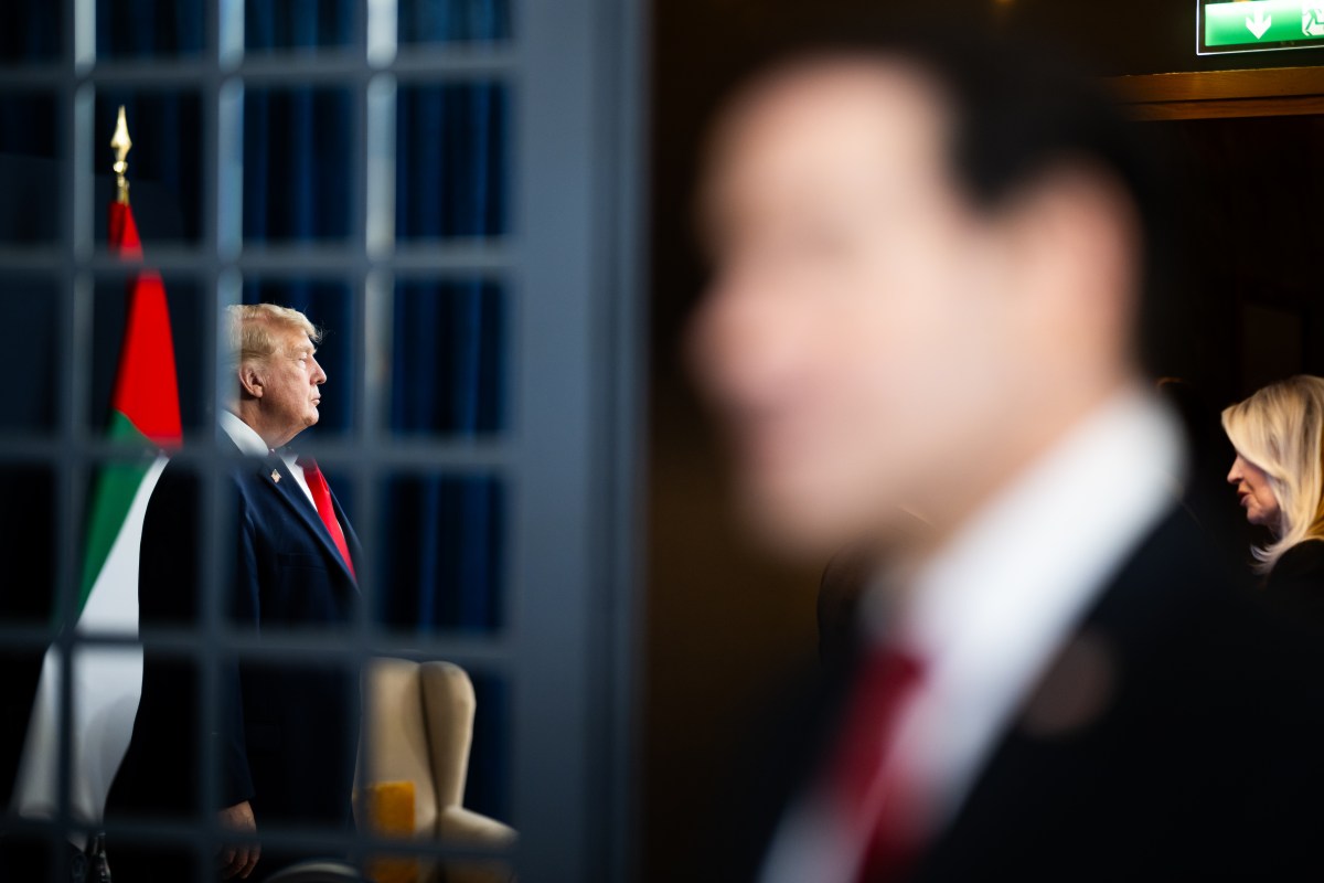 President Donald J. Trump meets with Sheikh Mohamed bin Zayed Al Nahyan, President of the United Arab Emirates, at the Hotel Royal Evian, Tuesday, June 16, 2026, on the margins of the G7 in Evian-les-Bains, France.(Official White House Photo by Daniel Torok)